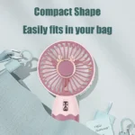 Cute Bear Portable Fan , Battery Operated Small Personal Portable Fan - Image 5