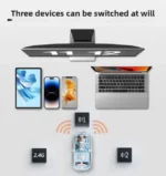 Transparent Crystal 2.4G + Bluetooth Magnetic Wireless Mouse- White Color - Image 4