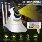 3 Antenna V380 2MP Full HD WIFT IP Camera - Q5Y 360 Degree Two-way Voice Camera - Image 4