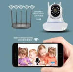 3 Antenna V380 2MP Full HD WIFT IP Camera - Q5Y 360 Degree Two-way Voice Camera - Image 2