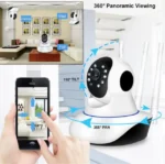 3 Antenna V380 2MP Full HD WIFT IP Camera - Q5Y 360 Degree Two-way Voice Camera