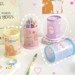 Cute Cartoon Pencil Holder Cute Pen Holder Stands Desk Organizer Accessories For Girls Gift - Image 4
