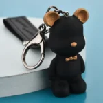 Cute Cartoon Key Ring Charm Popobe Bear Resin Car Key Ring Mobile Phone Accessories Gift - Image 5