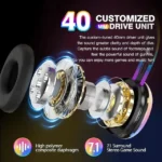 PG580 BT Wireless RGB Light Gaming Luminous Headset Disco Pulse Blue tooth Headset with TF FM - Image 4