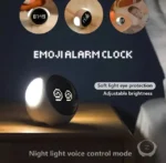 Cute Night Light Expression Multi Function LED Pixel Alarm Clock - Image 6