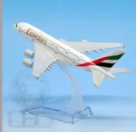 Model Aircraft Metal Replica Airplane Emirates A380 Aviation Plane for Gift Show piece (1:450)