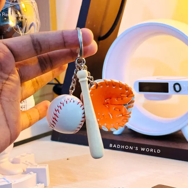 IMG-0463 Base Ball Key Ring - Image 1
