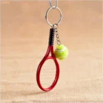 Tennis Racket Ball Key Chain Key Ring pendants Holder necklace Gift keychain for sports Car - Image 3