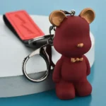 Cute Cartoon Key Ring Charm Popobe Bear Resin Car Key Ring Mobile Phone Accessories Gift - Image 4