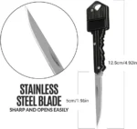 Key Ring Tools Kitchen Knife Folding Peeler Pocket cutter (2 inches) Tools - Image 2