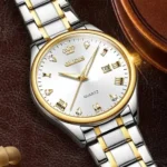 Olevs 5661 Date Leather Watch For Men - Image 5