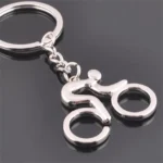 Key Ring Trinket Souvenirs Metal Sporty Man Road Bicycle Figure Keychain Creative For Bike Cycling Lover