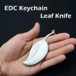 Stainless Steel Silver Keychain Key Chain Key Ring Mini Fold Leaf Blade Tool