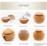 130ml Wooden Ball Humidifier - Image 6