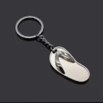 1 Pos Metal Sandal Slippers Keychain Ring for Car Bike Motor Cycle Flip Flops Pendant Key chain Ring for Bag Gift Item - Image 3