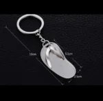 1 Pos Metal Sandal Slippers Keychain Ring for Car Bike Motor Cycle Flip Flops Pendant Key chain Ring for Bag Gift Item - Image 4
