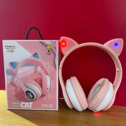 Cat ear wireless bluetooth headphone with LED light STN-28 – Sokher Nogor Bangladesh