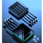 Built in cable digital display power bank multi charging cables – Sokher Nogor Bangladesh