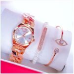 Rose Gold Ladies Watch Jewelry Gift Set - Image 2