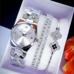 Rose Gold Ladies Watch Jewelry Gift Set - Image 5