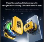 magnetic wireless mobile phone cooler with semiconductor cooling fan for gaming and overheating protection