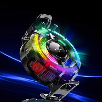 Memo CX15 RGB gaming mobile phone cooler with powerful magnetic cooling fan and neon light