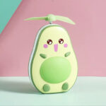Portable Avocado Handheld Mini Air Cooler with Built-in Mirror and USB Charging - Image 2