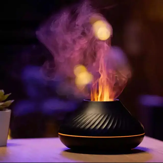 IMG-7173 GearUP DQ705 Volcanic Flame Aroma Diffuser Essential Oil Lam - Image 1