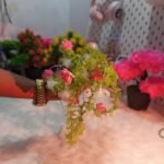 Artificial Flower Garland with LED Lights